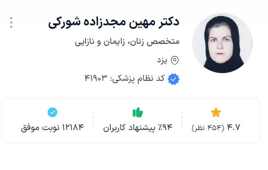 دکتر مهید مجدزاده از بهترین دکتر زنان و زایمان یزد
