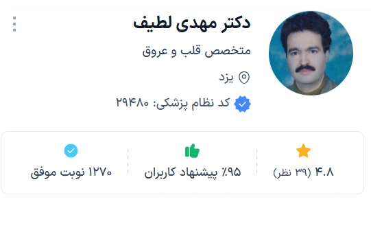 دکتر مهدی لطیف باسابقه تخصصی در حوزه قلب و عروق